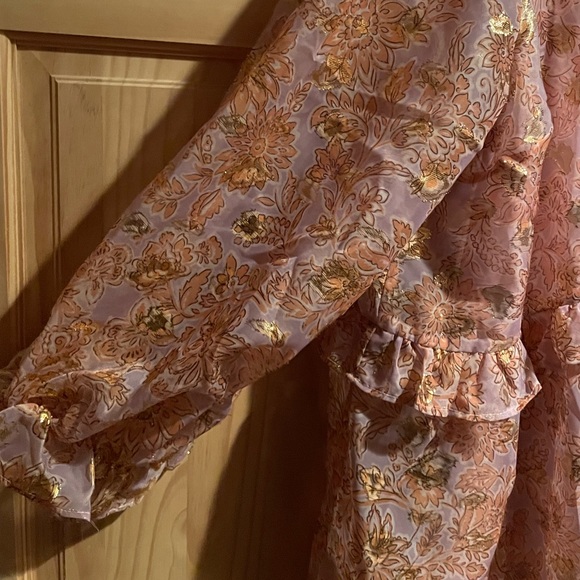 Clipped Jacquard Ruffle Mini Dress - Picture 7 of 9